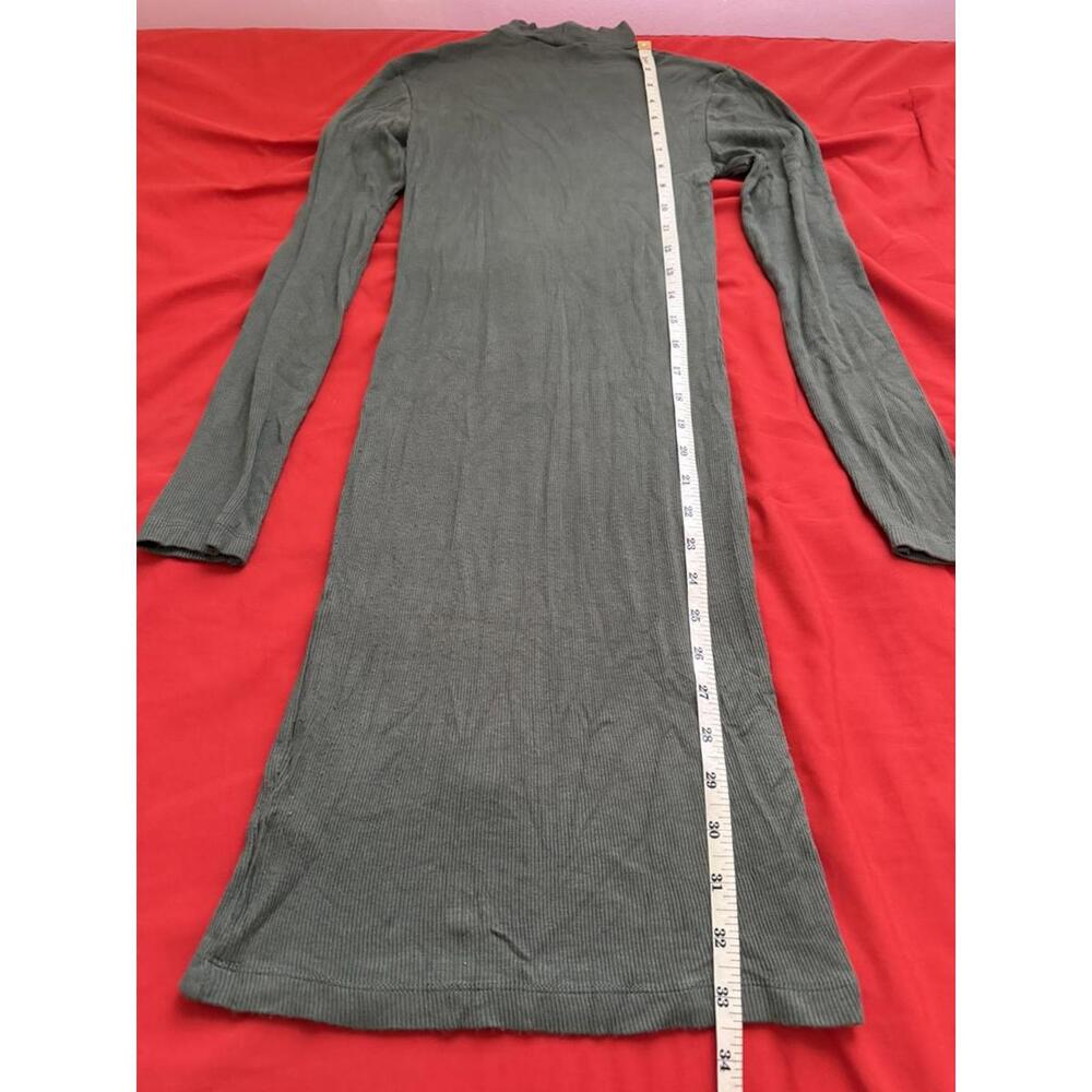 ASOS Knit Mock Neck Mini Dress in Army Green (US 4) - Picture 4 of 6